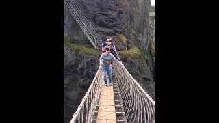 CarrickaRede Rope Bridge Crossing [upl. by Belvia293]