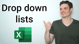 Excel Drop Down List Tutorial [upl. by Nolaj307]