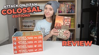 Attack on Titan Colossal Editions Review with Inside Look of Vol 1 [upl. by Thissa]