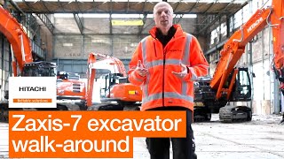 Walkaround Introducing the new Hitachi Zaxis7 excavators [upl. by Faythe]