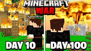 Surviving 100 Days in a Minecraft WAR heres what happened [upl. by Reltuc13]