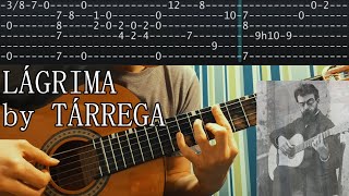 Lágrima  Tárrega  Classical Guitar Lesson TABS [upl. by Octavus]