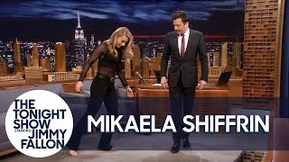 HistoryMaking Ski Racer Mikaela Shiffrin Teaches Jimmy to Shuffle Dance [upl. by Livvi]