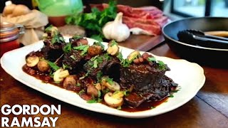 Slow Cooking Beef Short Ribs  Gordon Ramsay [upl. by Noel]