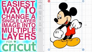 HOW TO CREATE AN SVG  HOW TO CHANGE A SINGLE LAYER IMAGE TO MULTIPLE LAYERS IN CRICUT DESIGN SPACE [upl. by Ahsilav]