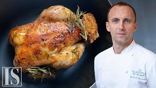 Il pollo al forno in un 2 stelle Michelin francese con Giuliano Sperandio  Le Clarence [upl. by Ecnarretal]