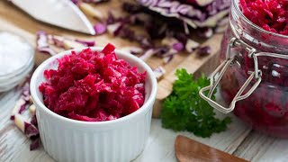 Easy and simple homemade sauerkraut recipe l How to make the easiest fresh sauerkraut [upl. by Seidnac952]