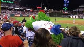 Philly Phanatic causing trouble in the stands [upl. by Yneffit513]