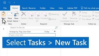 Create tasks and todo items in Outlook [upl. by Riccio]