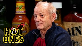 Bill Murray Doesn’t Flinch While Eating Spicy Wings  Hot Ones [upl. by Abramson]