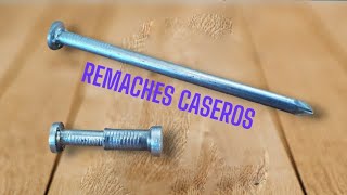 Como Hacer REMACHES para CUCHILLOS con clavos [upl. by Ace]