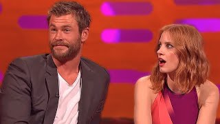 Chris Hemsworth Being Thirsted Over By Female Celebrities [upl. by Aissenav]