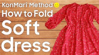 KonMari Method How to fold Soft dress English edition [upl. by Aihsyak]