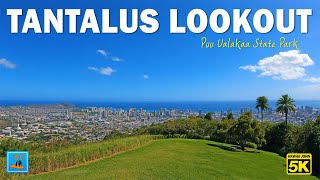 Tantalus Lookout  Puu Ualakaa State Park  Round Top Dr  Tantalus Dr 🌴 Hawaii 4K Tour [upl. by Pronty]