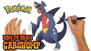 How to Draw Garchomp  Pokemon [upl. by Lemmie299]