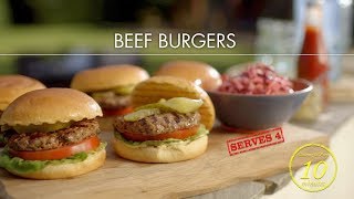 Deliciously easy beef burgers  Classic Mary Berry  BBC [upl. by Atinuj756]