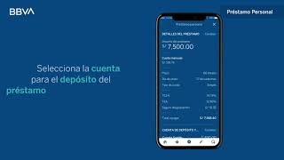 Pide un préstamo  Nuevo App BBVA [upl. by Nailil]