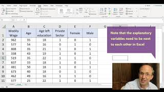 Using Excel for Regression Analysis [upl. by Ahsiea36]