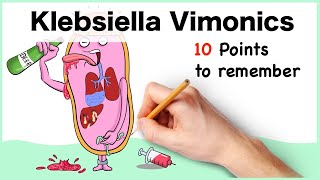 Klebsiella Vimonics Visual mnemonics 10 points to remember [upl. by Novia937]