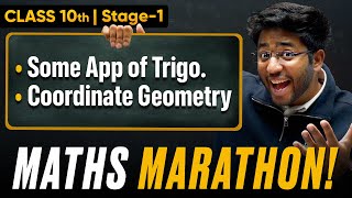 Class 10th Maths Maha Marathon  Some App of Trigonometry amp Coord Geometry 🔥  Shobhit Nirwan [upl. by Ahsim]