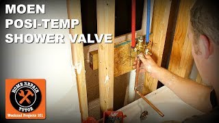 How to Install a Moen PosiTemp Shower ValvePEX and Copper Pipes [upl. by Ecnarolf243]