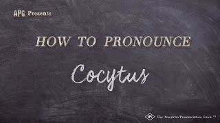 How to Pronounce Cocytus Real Life Examples [upl. by Ayyn]