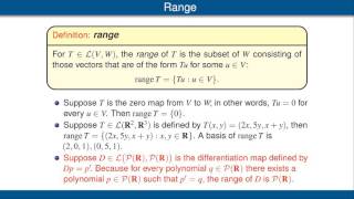 Null Spaces And Ranges [upl. by Bessie]