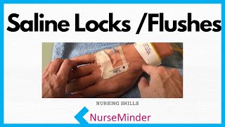 Saline Lock  Saline Flushes Nursing Skills [upl. by Ninnetta632]