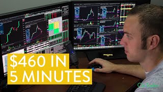 LIVE Day Trading  How I Made 460 in 5 Minutes from start to finish [upl. by Telocin]