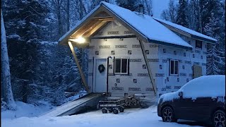 One Man Builds Off Grid Cabin In Alaska [upl. by Suivatco]