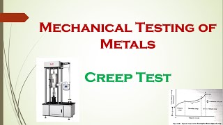 510 Creep Test  Stages during creep  Destructive Testing Methods [upl. by Gelasius]