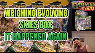 Weighing Evolving Skies Booster Box  WEIGHED OPENING [upl. by Shellie440]