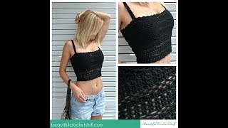 Crochet Crop Top Pattern [upl. by Ettenwahs208]