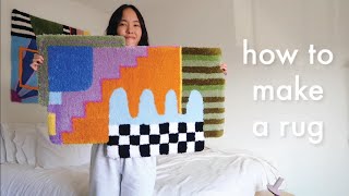 how to make a rug  tufting process from start to finish [upl. by Swithbert]