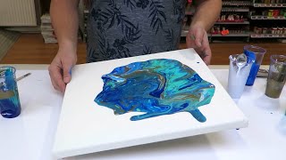 HOE WERKT POURING PAINTING Gieten Met Acrylverf Fluid Painting Acrylic Pouring Floetrol [upl. by Lindblad]