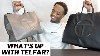 TELFAR BAG REVIEW LARGE amp MEDIUM SIZE  THEBROZAYBRAND [upl. by Gonagle]