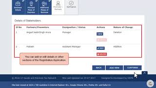 HOW TO ADD PARTNERS IN GST REGISTRATION [upl. by Rosalie]