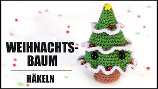 Weihnachtsbaum häkeln  Tannenbaum Weihnachten XMAS Häkelanleitung  DIY Tutorial by Pfirsichteufel [upl. by Naltiac]