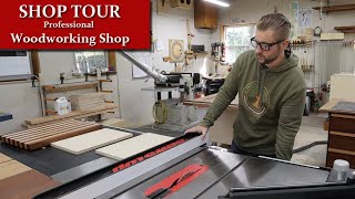 Shop Tour  Work Flow in a Professional Woodworking Shop [upl. by Enirual616]