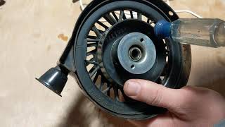 How to Replace a Snowblower Pull Cord Starter [upl. by Matrona]