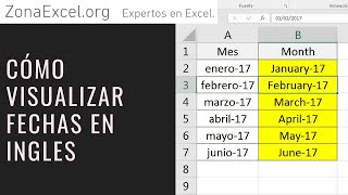 CONVERTIR FECHA EN INGLES EXCEL TRUCO Ejemplo Sencillo  Curso Excel [upl. by Dolores]