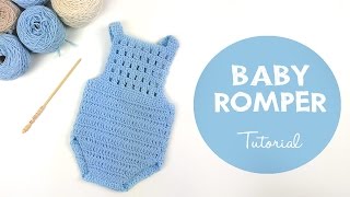 How To Crochet Baby Romper  Croby Patterns [upl. by Laehcym]