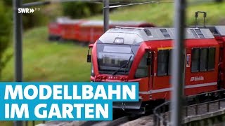 Modelleisenbahn nach besonderem Vorbild Die Rhätische Bahn im eigenen Garten [upl. by Damal38]