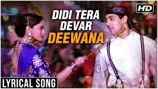 Didi Tera Devar Deewana  Lyrical Song  Hum Aapke Hain Koun  Salman Khan Madhuri Dixit [upl. by Acirej]