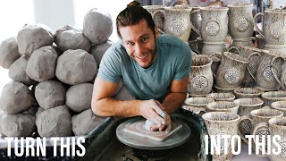 Production Pottery  The ENTIRE Pottery Process  ASMR [upl. by Gonzales]