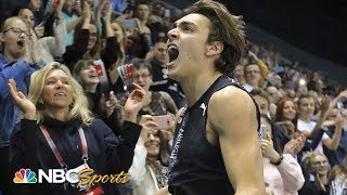 Mondo Duplantis WORLD RECORD 617m pole vault  NBC Sports [upl. by Ahsilam]