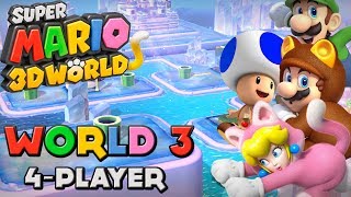 Super Mario 3D World  World 3 4Player [upl. by Hauge871]