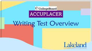 ACCUPLACER Writing Placement Test Overview [upl. by Delly]