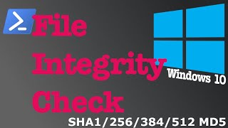 File Checksum amp Integrity Check on Windows 10  File Security Hash SHA1256384512MD5 [upl. by Anewor]