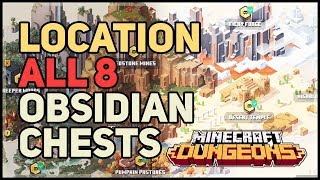 All Obsidian Chest Locations Minecraft Dungeons [upl. by Ahsakat107]